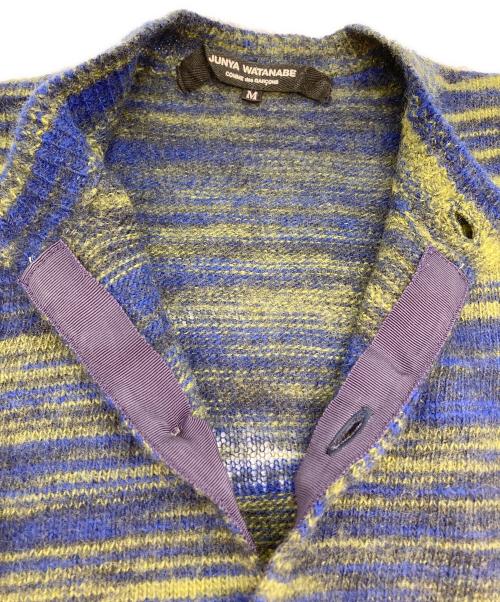 JUNYA WATANABE COMME des GARCONS（(ジュンヤワタナベ コムデギャルソン）JUNYA WATANABE COMME des GARCONS ((ジュンヤワタナベ コムデギャルソン) ボーダーニットカーディガン グリーン×ブルー サイズ:Mの古着・服飾アイテム