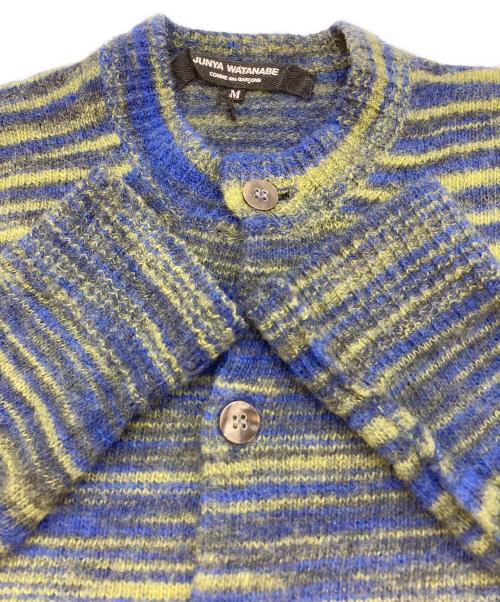 JUNYA WATANABE COMME des GARCONS（(ジュンヤワタナベ コムデギャルソン）JUNYA WATANABE COMME des GARCONS ((ジュンヤワタナベ コムデギャルソン) ボーダーニットカーディガン グリーン×ブルー サイズ:Mの古着・服飾アイテム