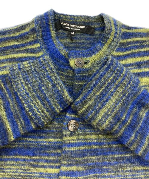 JUNYA WATANABE COMME des GARCONS（(ジュンヤワタナベ コムデギャルソン）JUNYA WATANABE COMME des GARCONS ((ジュンヤワタナベ コムデギャルソン) ボーダーニットカーディガン グリーン×ブルー サイズ:Mの古着・服飾アイテム