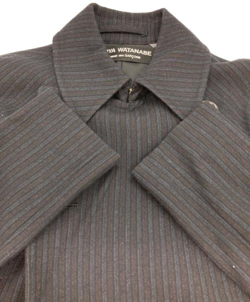 JUNYA WATANABE COMME des GARCONS（(ジュンヤワタナベ コムデギャルソン）JUNYA WATANABE COMME des GARCONS ((ジュンヤワタナベ コムデギャルソン) ウールトレンチコート ネイビー サイズ:表記なしの古着・服飾アイテム