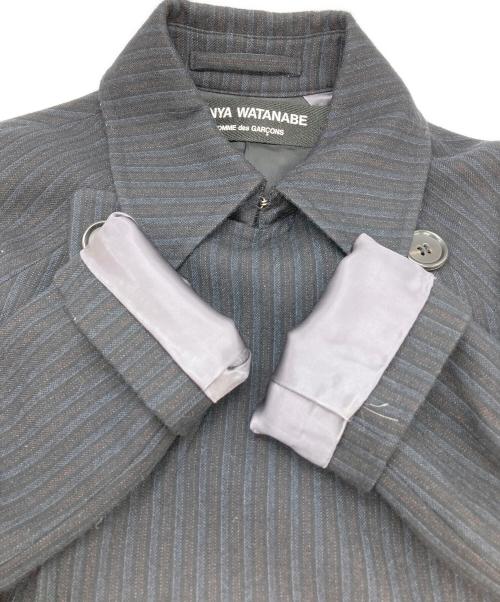 JUNYA WATANABE COMME des GARCONS（(ジュンヤワタナベ コムデギャルソン）JUNYA WATANABE COMME des GARCONS ((ジュンヤワタナベ コムデギャルソン) ウールトレンチコート ネイビー サイズ:表記なしの古着・服飾アイテム