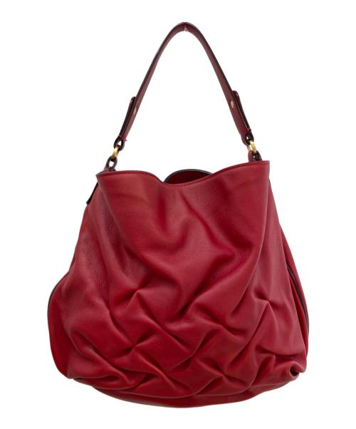 SMYTHSON（スマイソン）SMYTHSON (スマイソン) シワ加工バッグ レッド サイズ:-の古着・服飾アイテム