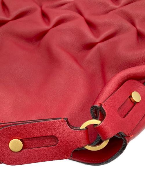 SMYTHSON（スマイソン）SMYTHSON (スマイソン) シワ加工バッグ レッド サイズ:-の古着・服飾アイテム