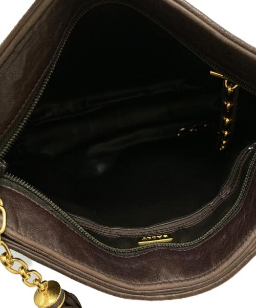 BALLY（バリー）BALLY (バリー) キルティングチェーントートバッグ ブラウンの古着・服飾アイテム