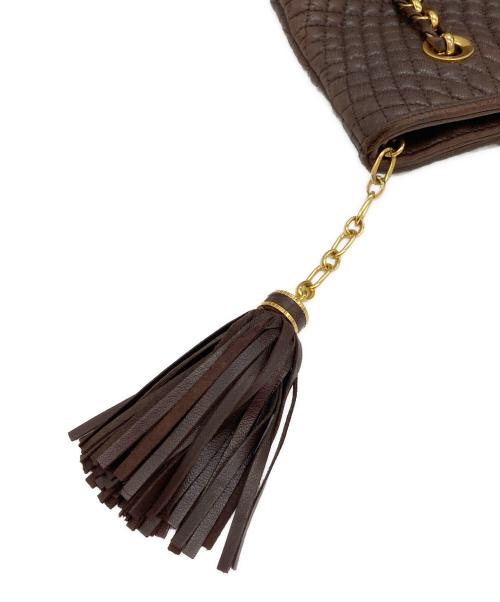 BALLY（バリー）BALLY (バリー) キルティングチェーントートバッグ ブラウンの古着・服飾アイテム
