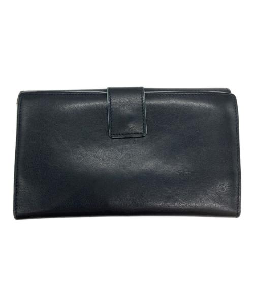 FENDI（フェンディ）FENDI (フェンディ) セレリア ピーカブー/ターンロックロングウォレット ネイビー×マスタードの古着・服飾アイテム