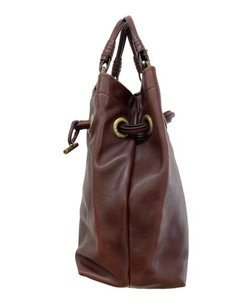 CELINE（セリーヌ）CELINE (セリーヌ) レザートートバッグ ブラウンの古着・服飾アイテム