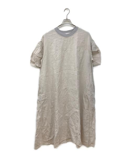 BEARDSLEY（ビアズリー）BEARDSLEY (ビアズリー) リネンラミーブラウスワンピース アイボリー サイズ:Sの古着・服飾アイテム