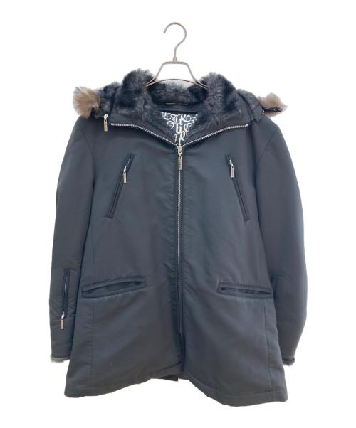 GAULTIER HOMME objet（ゴルチエオムオブジェ）GAULTIER HOMME objet (ゴルチエオムオブジェ) フォックスファーライナー付モッズコート ブラック サイズ:48の古着・服飾アイテム