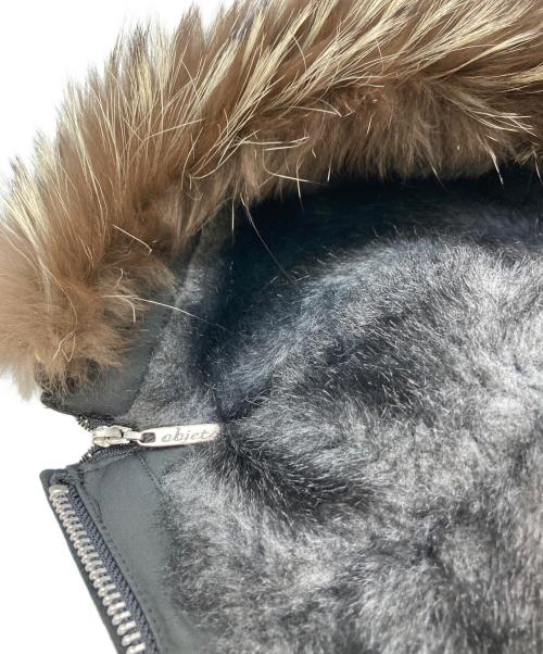 GAULTIER HOMME objet（ゴルチエオムオブジェ）GAULTIER HOMME objet (ゴルチエオムオブジェ) フォックスファーライナー付モッズコート ブラック サイズ:48の古着・服飾アイテム