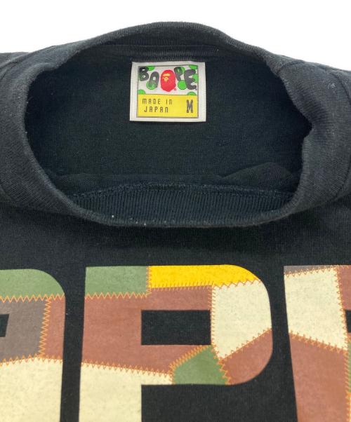 A BATHING APE（アベイシングエイプ）A BATHING APE (アベイシングエイプ) ロゴカモプリントTシャツ ブラック サイズ:Ｍの古着・服飾アイテム