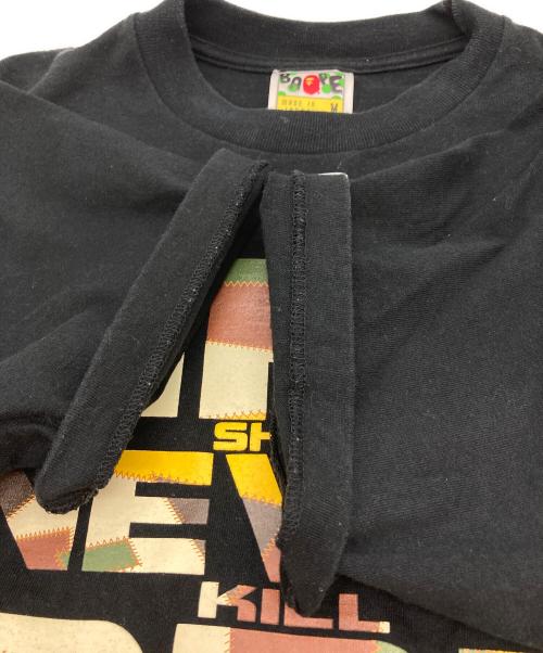 A BATHING APE（アベイシングエイプ）A BATHING APE (アベイシングエイプ) ロゴカモプリントTシャツ ブラック サイズ:Ｍの古着・服飾アイテム