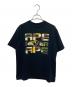 A BATHING APE（アベイシングエイプ）の古着「ロゴカモプリントTシャツ」｜ブラック