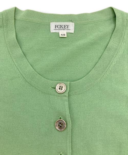 FOXEY BOUTIQUE（フォクシー ブティック）FOXEY BOUTIQUE (フォクシー ブティック) カーディガン グリーン サイズ:42の古着・服飾アイテム