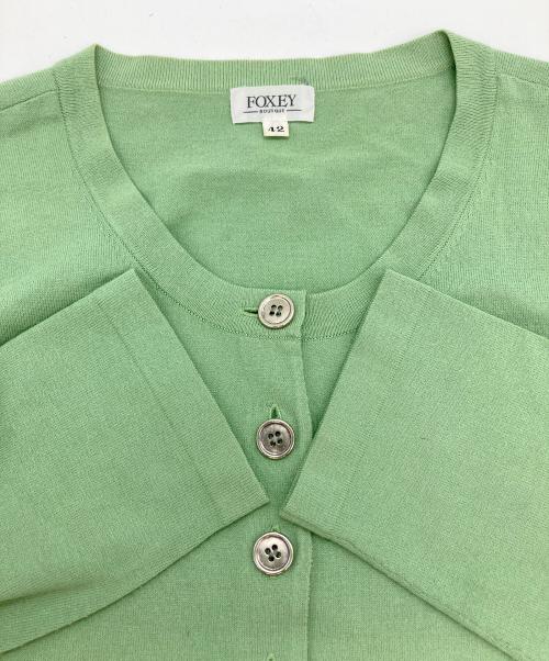 FOXEY BOUTIQUE（フォクシー ブティック）FOXEY BOUTIQUE (フォクシー ブティック) カーディガン グリーン サイズ:42の古着・服飾アイテム