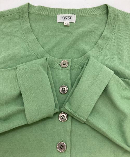 FOXEY BOUTIQUE（フォクシー ブティック）FOXEY BOUTIQUE (フォクシー ブティック) カーディガン グリーン サイズ:42の古着・服飾アイテム