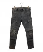 G-STAR RAWジースターロゥ）の古着「RACKAM 3D SKINNY/立体デニムパンツ」｜グレー