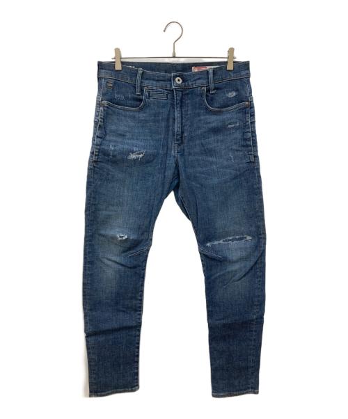 G-STAR RAW（ジースターロゥ）G-STAR RAW (ジースターロゥ) D-STAQ 3D SLIM//ダメージデニムパンツ インディゴ サイズ:W31×L30の古着・服飾アイテム