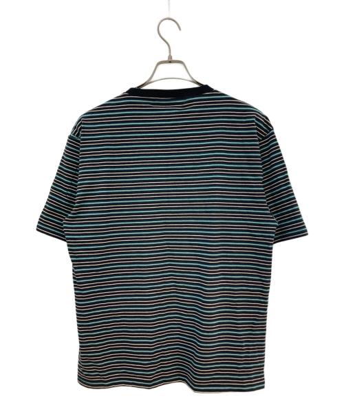 TOZAOU（トザオウ）TOZAOU (トザオウ) Service Border Tee(BLACK)/ボーダーカットソー ブラック×グリーン サイズ:3の古着・服飾アイテム