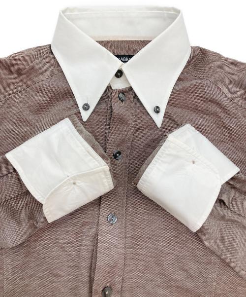 DOLCE & GABBANA（ドルチェ＆ガッバーナ）DOLCE & GABBANA (ドルチェ＆ガッバーナ) シャツ ブラウン サイズ:Ｍの古着・服飾アイテム