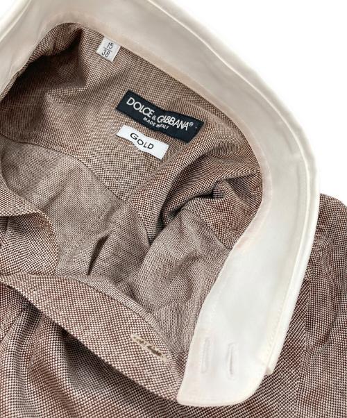 DOLCE & GABBANA（ドルチェ＆ガッバーナ）DOLCE & GABBANA (ドルチェ＆ガッバーナ) シャツ ブラウン サイズ:Ｍの古着・服飾アイテム