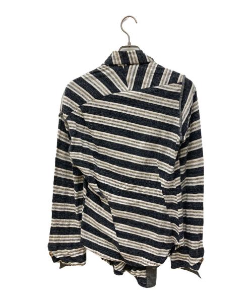 Vivienne Westwood（ヴィヴィアンウエストウッド）Vivienne Westwood (ヴィヴィアンウエストウッド) アシメボーダーシャツ グレー サイズ:Ｍの古着・服飾アイテム