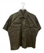 MILITARYミリタリー）の古着「半袖シャツ」｜オリーブ