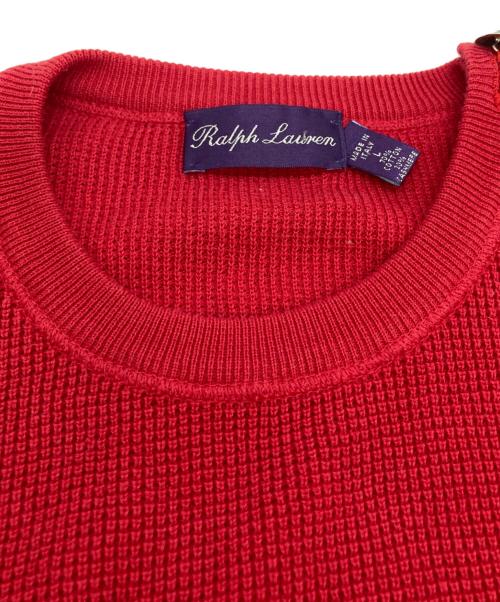RALPH LAUREN Purple Label（ラルフ ローレン パープル レーベル）RALPH LAUREN Purple Label (ラルフ ローレン パープル レーベル) コットンニット レッド サイズ:Ⅼの古着・服飾アイテム