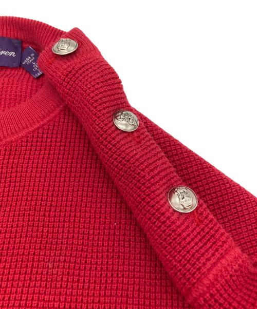 RALPH LAUREN Purple Label（ラルフ ローレン パープル レーベル）RALPH LAUREN Purple Label (ラルフ ローレン パープル レーベル) コットンニット レッド サイズ:Ⅼの古着・服飾アイテム
