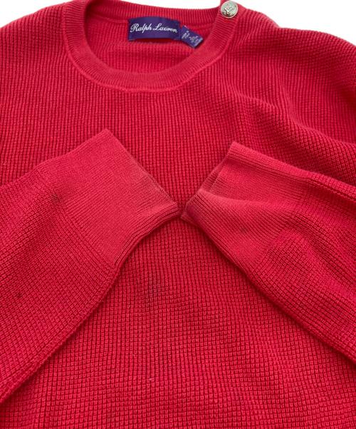 RALPH LAUREN Purple Label（ラルフ ローレン パープル レーベル）RALPH LAUREN Purple Label (ラルフ ローレン パープル レーベル) コットンニット レッド サイズ:Ⅼの古着・服飾アイテム