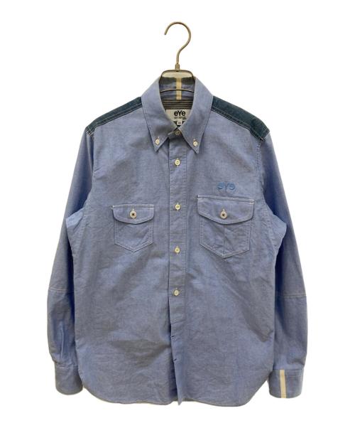 eYe COMME des GARCONS JUNYAWATANABE MAN（アイ コム デ ギャルソン ジュンヤ ワタナベ マン）eYe COMME des GARCONS JUNYAWATANABE MAN (アイ コム デ ギャルソン ジュンヤ ワタナベ マン) デニム切替シャツ ブルー サイズ:XSの古着・服飾アイテム