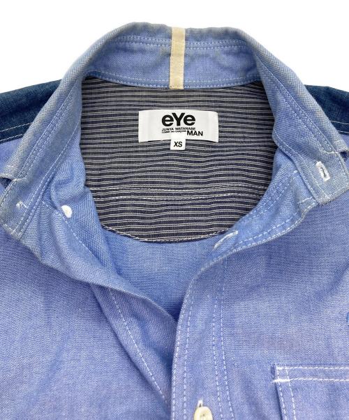 eYe COMME des GARCONS JUNYAWATANABE MAN（アイ コム デ ギャルソン ジュンヤ ワタナベ マン）eYe COMME des GARCONS JUNYAWATANABE MAN (アイ コム デ ギャルソン ジュンヤ ワタナベ マン) デニム切替シャツ ブルー サイズ:XSの古着・服飾アイテム