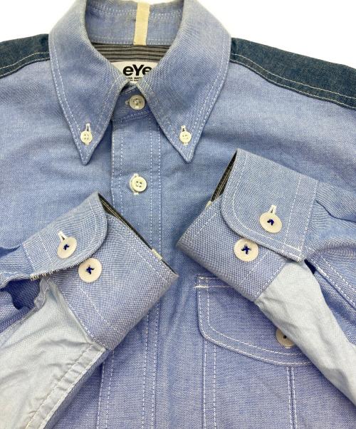 eYe COMME des GARCONS JUNYAWATANABE MAN（アイ コム デ ギャルソン ジュンヤ ワタナベ マン）eYe COMME des GARCONS JUNYAWATANABE MAN (アイ コム デ ギャルソン ジュンヤ ワタナベ マン) デニム切替シャツ ブルー サイズ:XSの古着・服飾アイテム