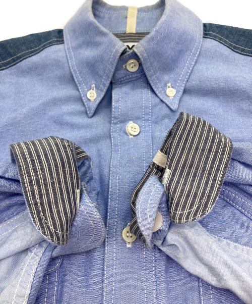 eYe COMME des GARCONS JUNYAWATANABE MAN（アイ コム デ ギャルソン ジュンヤ ワタナベ マン）eYe COMME des GARCONS JUNYAWATANABE MAN (アイ コム デ ギャルソン ジュンヤ ワタナベ マン) デニム切替シャツ ブルー サイズ:XSの古着・服飾アイテム