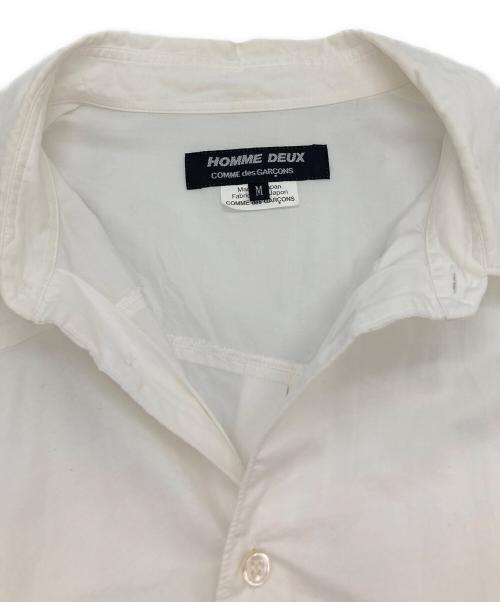 COMME des GARCONS HOMME DEUX（コムデギャルソン オム ドゥ）COMME des GARCONS HOMME DEUX (コムデギャルソン オム ドゥ) 捻じれデザインシャツ ホワイト サイズ:Mの古着・服飾アイテム