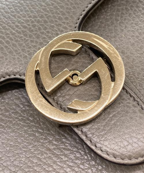 GUCCI（グッチ）GUCCI (グッチ) インターロッキングG/ショルダーバッグ グレーの古着・服飾アイテム