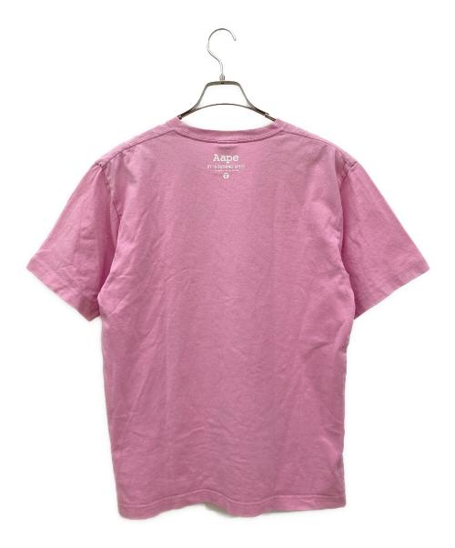 A BATHING APE（アベイシングエイプ）A BATHING APE (アベイシングエイプ) ホログラムロゴTシャツ ピンク サイズ:Lの古着・服飾アイテム