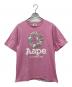 A BATHING APE（アベイシングエイプ）の古着「ホログラムロゴTシャツ」｜ピンク