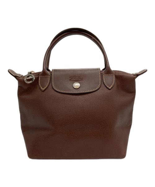 LONGCHAMP（ロンシャン）LONGCHAMP (ロンシャン) ル・プリアージュ/レザーハンドバッグ ブラウン サイズ:-の古着・服飾アイテム