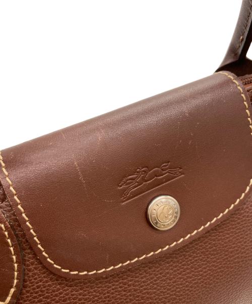LONGCHAMP（ロンシャン）LONGCHAMP (ロンシャン) ル・プリアージュ/レザーハンドバッグ ブラウン サイズ:-の古着・服飾アイテム