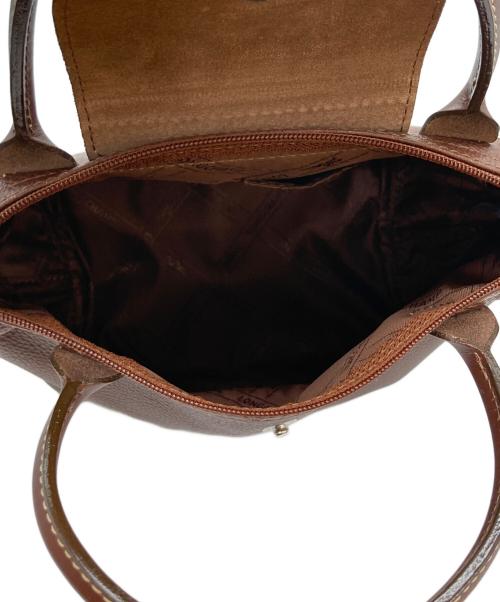 LONGCHAMP（ロンシャン）LONGCHAMP (ロンシャン) ル・プリアージュ/レザーハンドバッグ ブラウン サイズ:-の古着・服飾アイテム