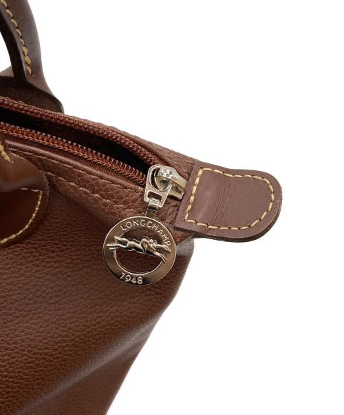 LONGCHAMP（ロンシャン）LONGCHAMP (ロンシャン) ル・プリアージュ/レザーハンドバッグ ブラウン サイズ:-の古着・服飾アイテム