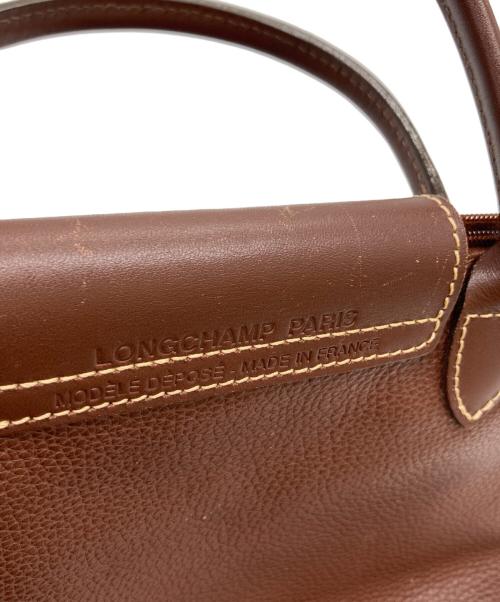 LONGCHAMP（ロンシャン）LONGCHAMP (ロンシャン) ル・プリアージュ/レザーハンドバッグ ブラウン サイズ:-の古着・服飾アイテム