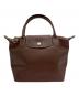 LONGCHAMP（ロンシャン）の古着「ル・プリアージュ/レザーハンドバッグ」｜ブラウン