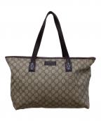 GUCCIグッチ）の古着「GGスプリームPVCトートバッグ」｜ベージュ