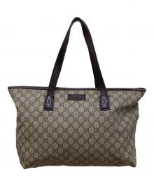 GUCCI（グッチ）の古着「GGスプリームPVCトートバッグ」｜ベージュ
