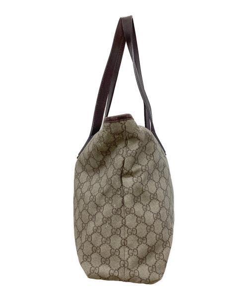 GUCCI（グッチ）GUCCI (グッチ) GGスプリームPVCトートバッグ ベージュの古着・服飾アイテム