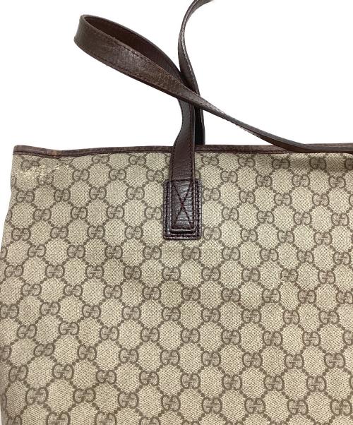 GUCCI（グッチ）GUCCI (グッチ) GGスプリームPVCトートバッグ ベージュの古着・服飾アイテム
