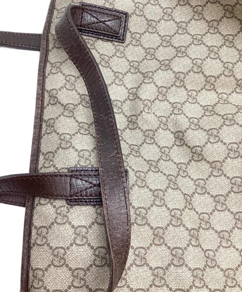GUCCI（グッチ）GUCCI (グッチ) GGスプリームPVCトートバッグ ベージュの古着・服飾アイテム