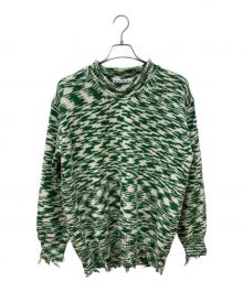 Acne studios（アクネ ストゥディオズ）の古着「Space Dye Sweater/ロールネックニット」｜グリーン